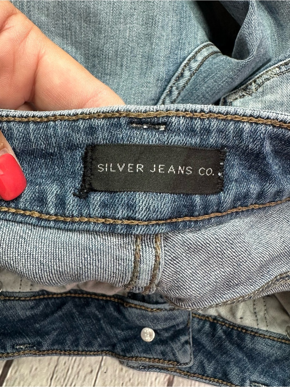 Silver Jeans suki straight Womens 31 faded Denim boho western classic - Picture 5 of 7